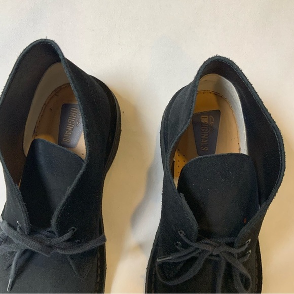 MENS DESERT BOOTS BLACK SUEDE LEATHER . Size 7 main image 5